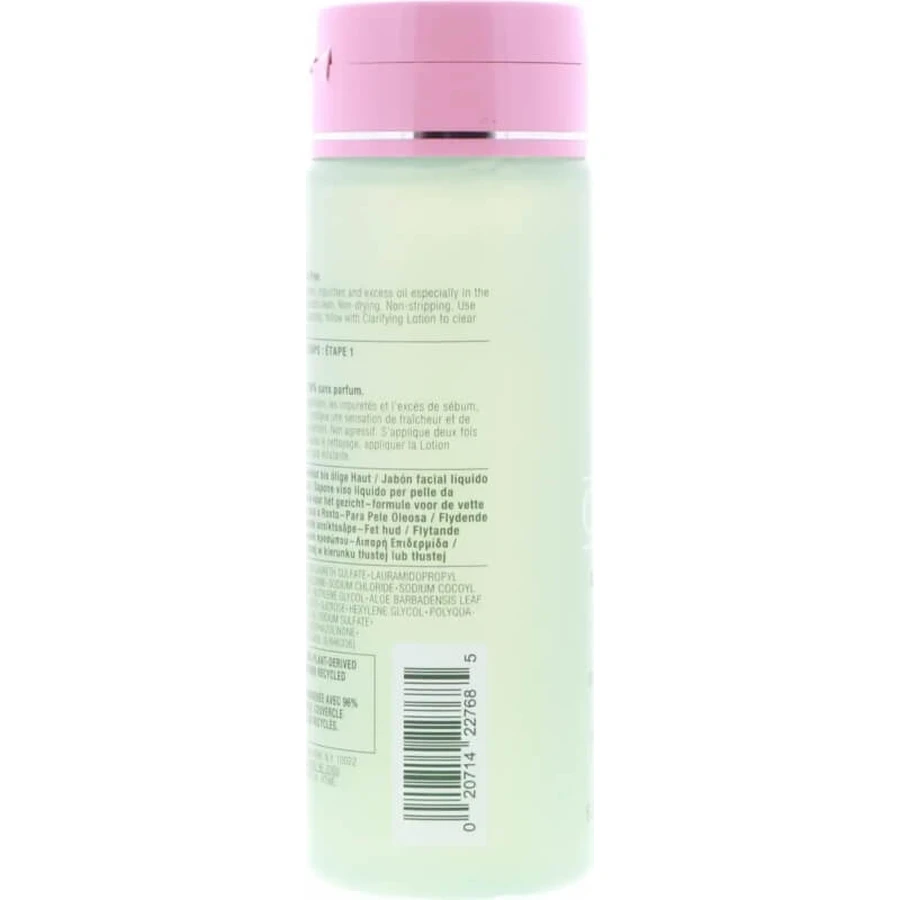 Clinique All About Clean Fórmula para piel grasa - Jabón facial líquido para piel mixta a grasa, 200 ml