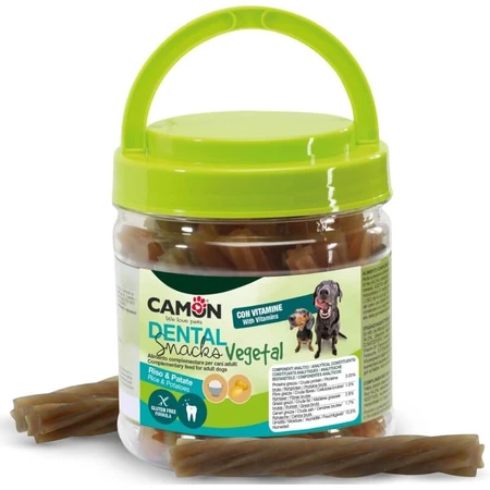 Camon Dental Groentesnacks - Hondenvoer met rijst, aardappelen en toegevoegde vitamines, 350 g