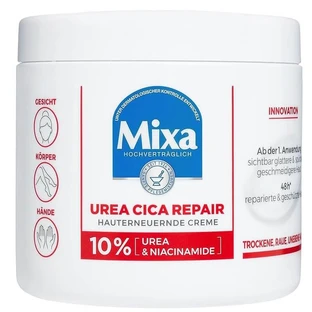 Mixa Urea Cica Repair+ Body Balm - Regenerating Treatment with 10% Urea for Dry, Rough, and Chapped Skin, 400 ml