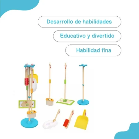 Tooky Toys houten schoonmaakset voor kinderen