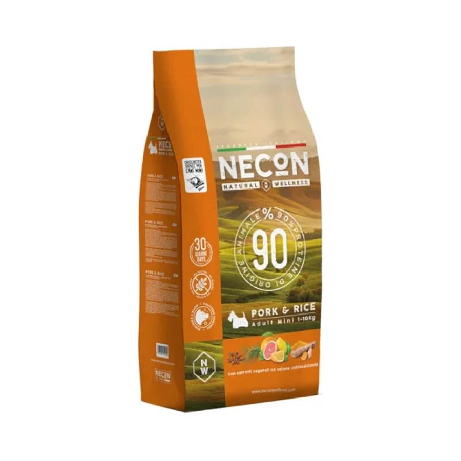 Necon Natural Wellness - Aliment pour animaux à base de porc et de riz - Aliment complet pour petits chiens adultes, 2 kg