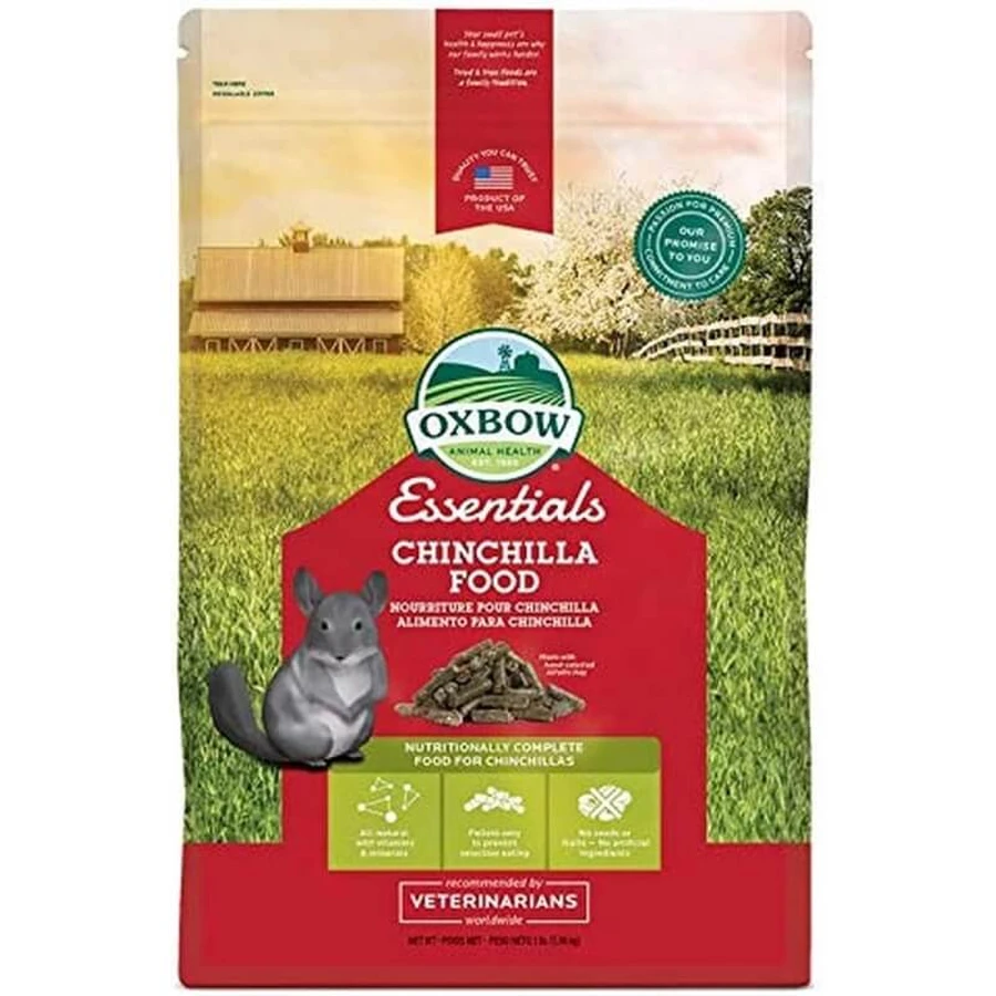 Oxbow Essential Chinchilla Deluxe - Pienso completo para chinchillas, 1,36 kg