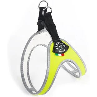 Three Fit Silver Bridges - Neon-gele hondenhalsband, maat 1