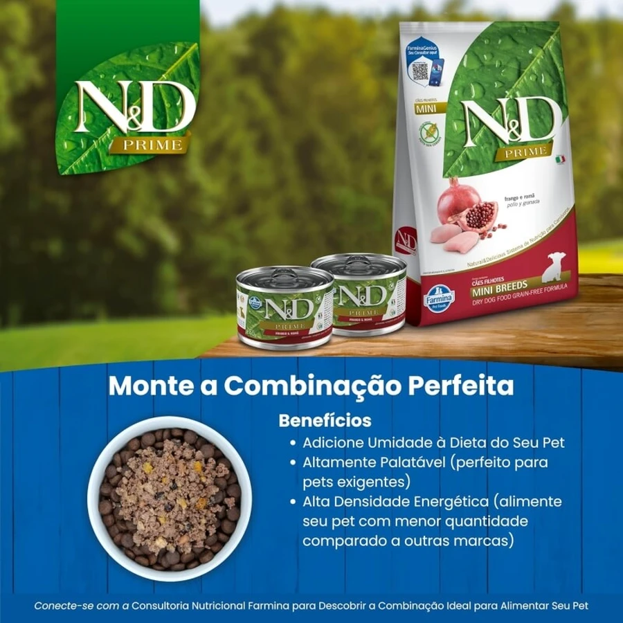 Farmina N&amp;d Prime Puppy Mini Pollo y Granada - Alimento completo para cachorros y perras lactantes, 140 g