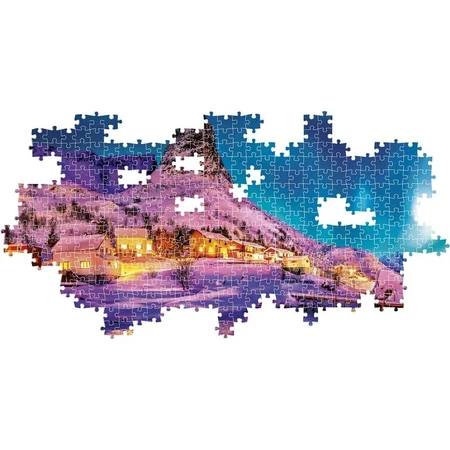 Clementoni Panorama: Noche colorida sobre las islas Lofoten - Rompecabezas de 1.000 piezas