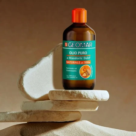 Geomar 100 % reines, natürliches Süßmandelöl, feuchtigkeitsspendendes und pflegendes Körperöl, 250 ml