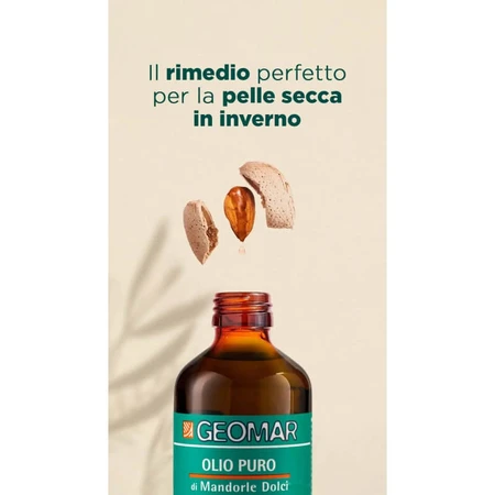 Geomar 100 % reines, natürliches Süßmandelöl, feuchtigkeitsspendendes und pflegendes Körperöl, 250 ml