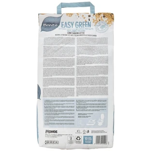 Monge Easy Green Maíz y Carbón Activo - Arena para gatos, 10 litros