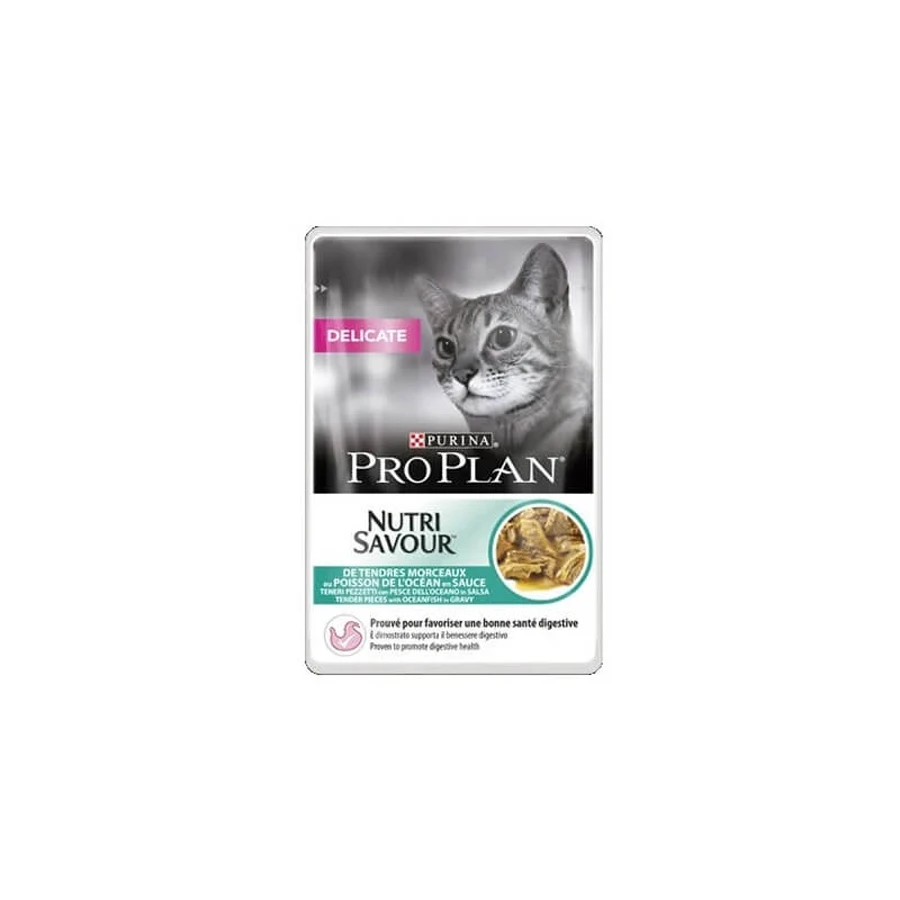 Purina Pro Plan Nutri Savour Sterilized Ocean Fish - Aliment complet pour chats stérilisés, 85 g