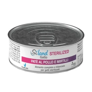 Aurora Biofarma Siland Sterilized Chicken and Blueberry Pâté - Complete Food for Sterilized Adult Cats, 85 g