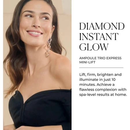 Natura Bisse Diamond Instant Glow - Tratamiento facial revitalizante, 12 viales de 3 ml cada uno