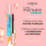 L'Oréal Paris Lash Paradise - Máscara de pestañas voluminizadora resistente al agua, negra