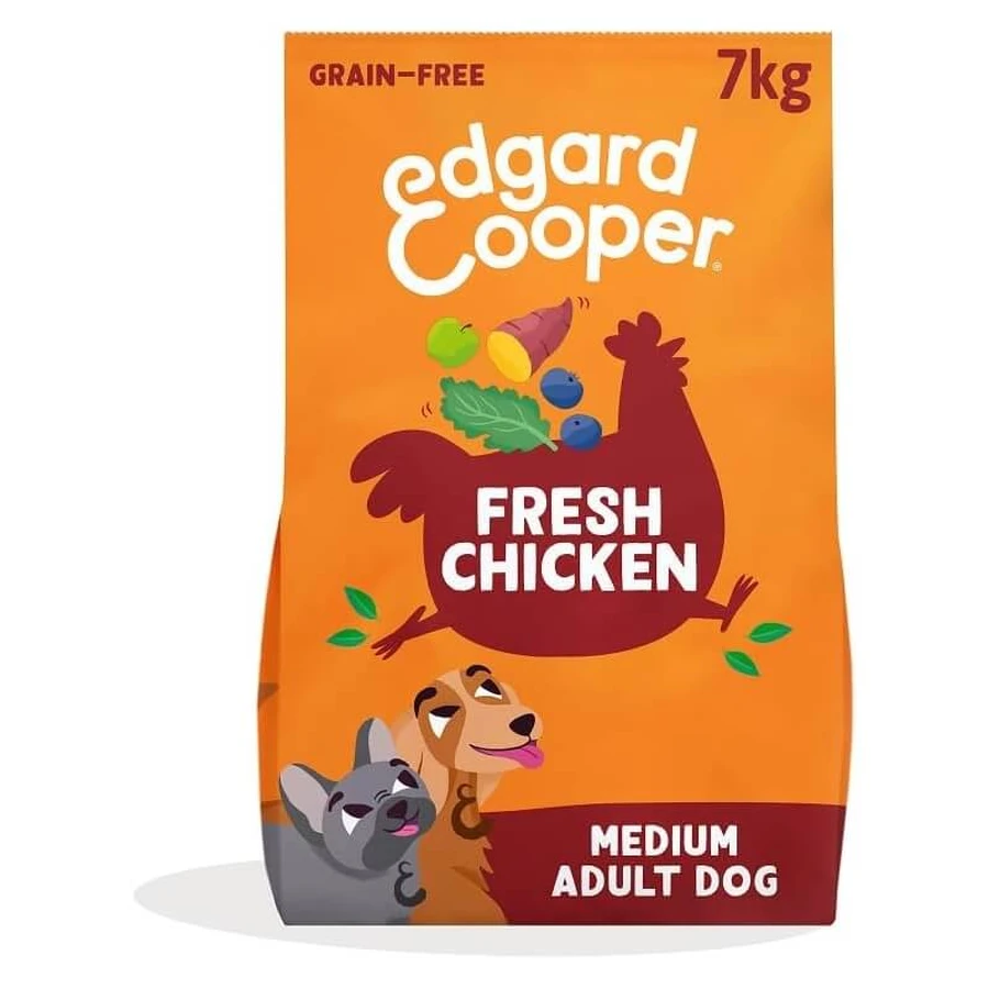 Edgard & Cooper Fresh Chicken Medium Hundefutter für ausgewachsene Hunde – Alleinfuttermittel für ausgewachsene Hunde, 7 kg