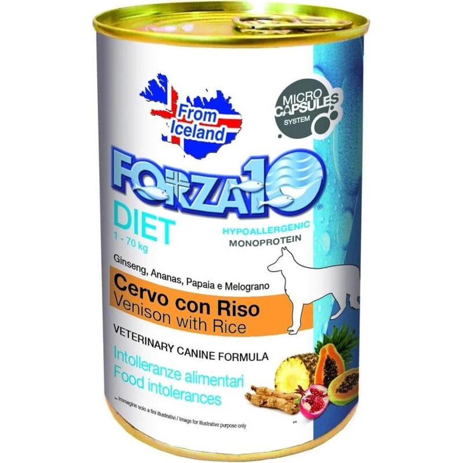 Forza10 Forza 10 Deer and Rice Diet - Dietary Pate for Dogs with Food Intolerances, 400 g
