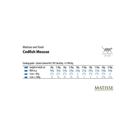 Farmina Matisse Cat Cod Mousse - Complete Mousse Food for Adult Cats, 85 g