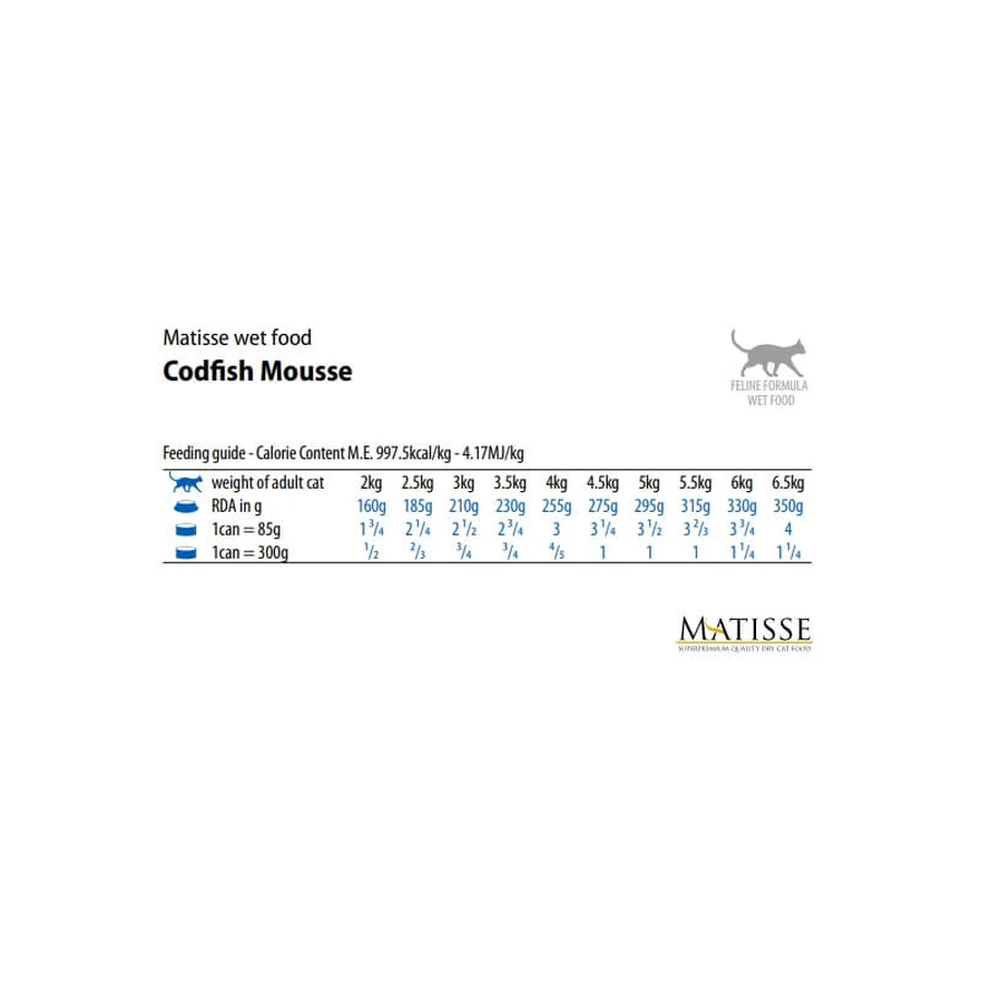 Farmina Matisse Cat Cod Mousse - Complete Mousse Food for Adult Cats, 85 g