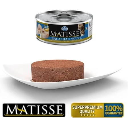 Farmina Matisse Cat Cod Mousse - Complete Mousse Food for Adult Cats, 85 g