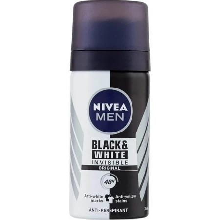 Nivea for Men Invisible Black &amp; White 48h – Deodorant in Reisegröße, 35 ml