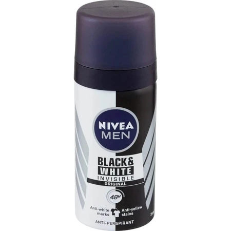 Nivea for Men Invisible Black &amp; White 48h – Deodorant in Reisegröße, 35 ml