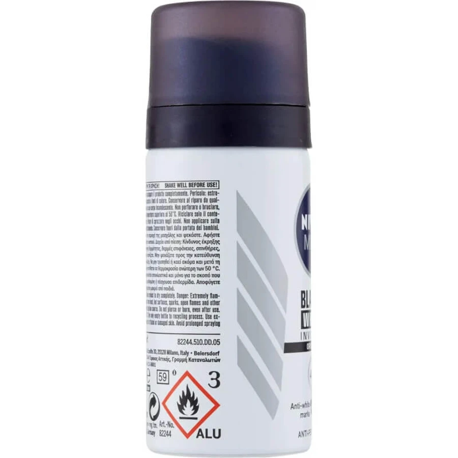 Nivea for Men Invisible Black &amp; White 48h – Deodorant in Reisegröße, 35 ml