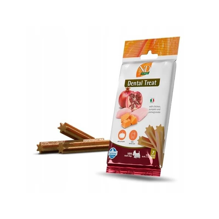 Farmina Dental Treat – Snacks für kleine Hunde: Huhn, Kürbis und Granatapfel, 60 g