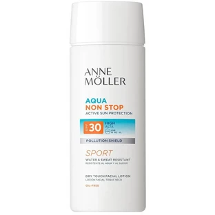 Crème solaire pour le visage Anne Moller SPF 30, lotion au toucher sec, Aqua Non-Stop, haute protection, 75 ml