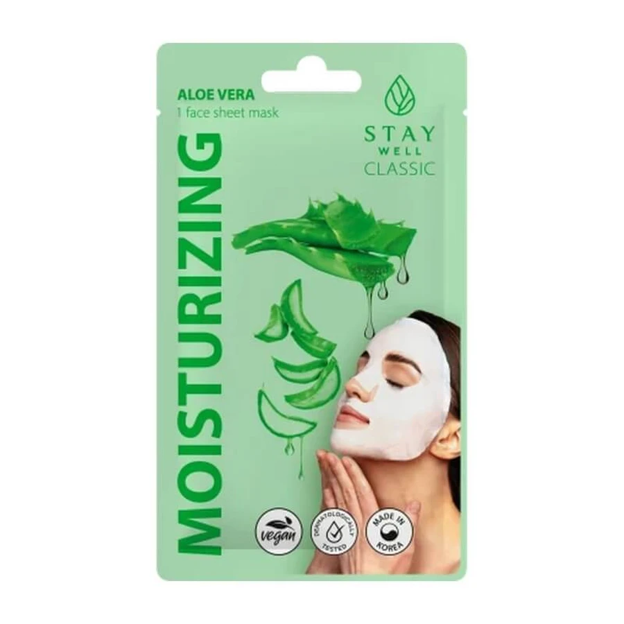 Stay Well: voedend en verzachtend stoffen gezichtsmasker met aloë vera