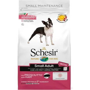 Schesir Small Maintenance Small Adult with Ham - Complete Food for Small Adult Dogs, 2 kg