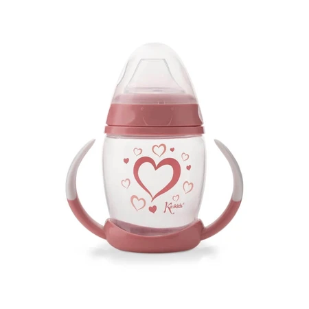 Kiokids Stage 1 Anti-Colic Training Cup for Children, 6m+, Pink