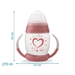 Kiokids Stage 1 Anti-Colic Training Cup for Children, 6m+, Pink