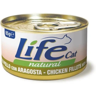 Life petcare Life cat natural pui cu langustă – hrană umedă pentru pisici 85 gr
