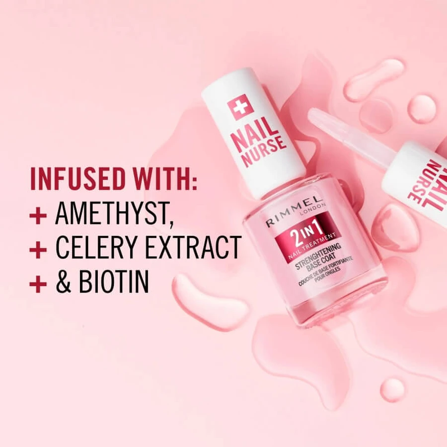 Rimmel 2-in-1 nagelverzorgende versterkende basislak - Nagelverzorging 12 ml