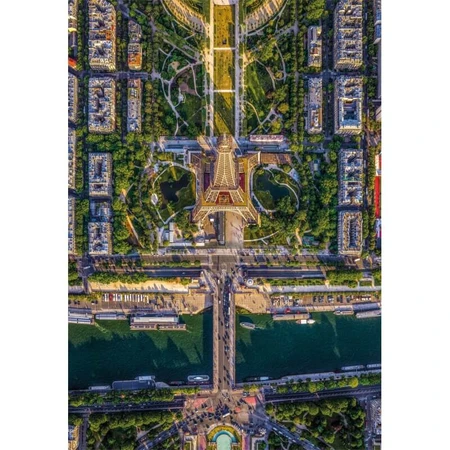 Collection de puzzles Clementoni : Survol de Paris - Puzzle de 1 500 pièces pour adultes