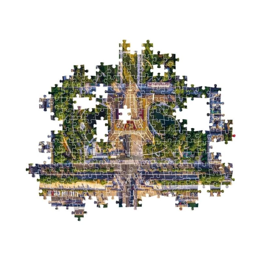 Collection de puzzles Clementoni : Survol de Paris - Puzzle de 1 500 pièces pour adultes