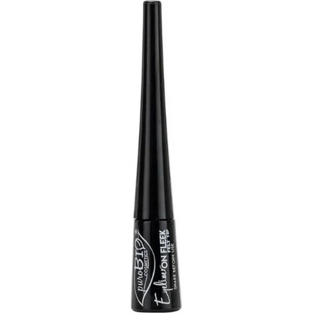Purobio On Fleek con punta de pincel - Delineador de ojos semimate - Negro intenso