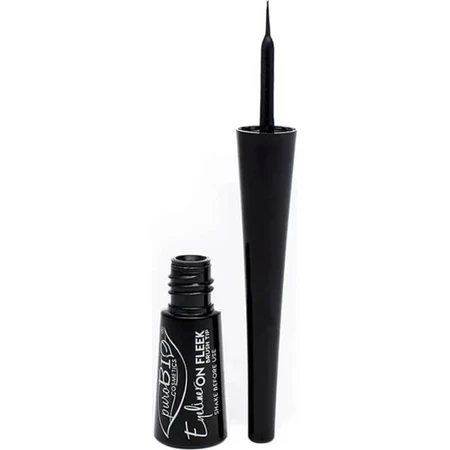 Purobio On Fleek con punta de pincel - Delineador de ojos semimate - Negro intenso