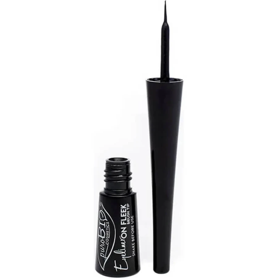 Purobio On Fleek con punta de pincel - Delineador de ojos semimate - Negro intenso