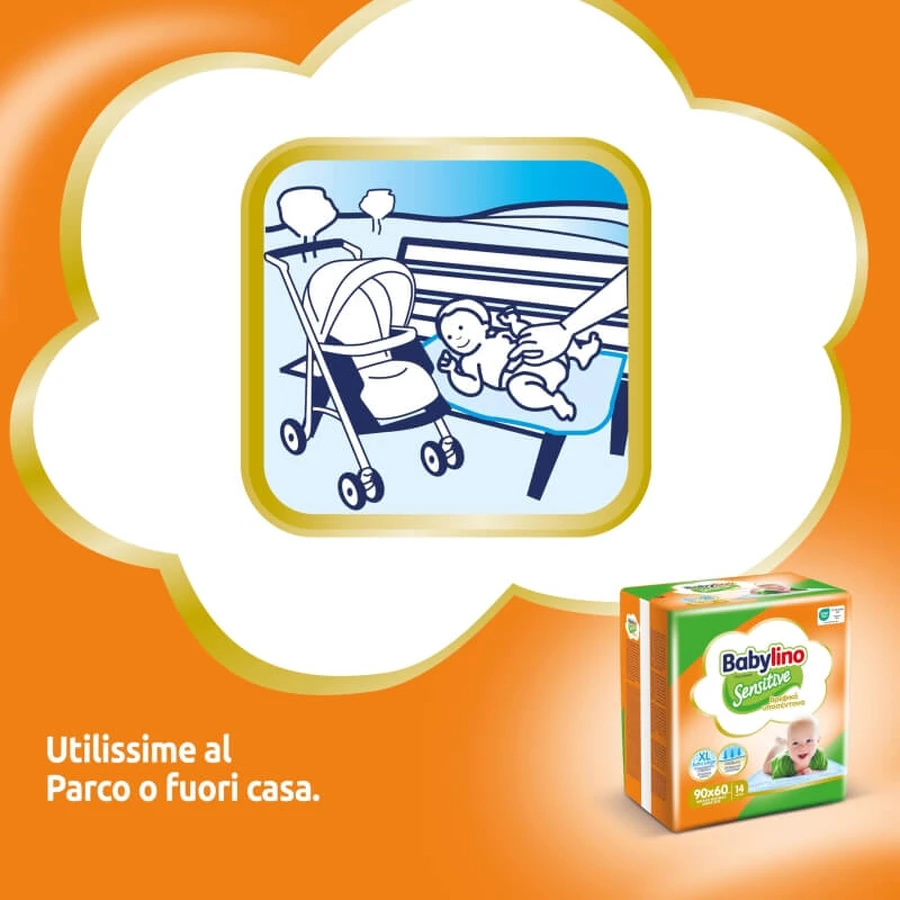 Babylino Sensitive - 14 absorberende matten, 90 x 60 cm