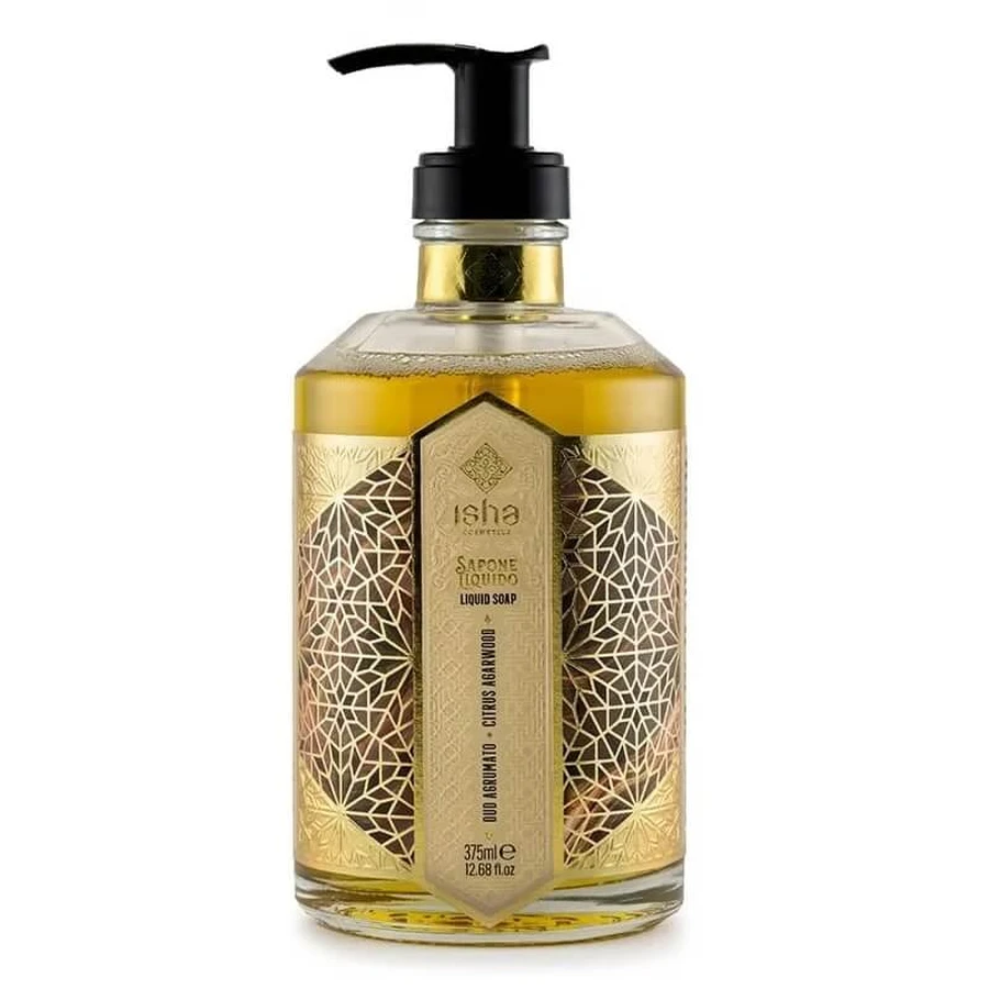 Isha Citrus Oud - Jabón líquido, 375 ml