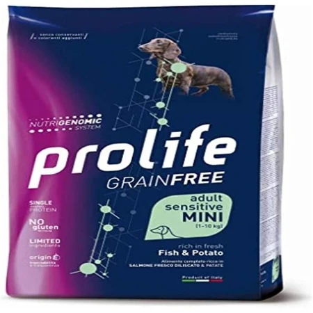 Prolife Grainfree Adult Sensitive Fish & Potatoes - Alimento completo para perros adultos de razas pequeñas con sensibilidad alimentaria, 2 kg