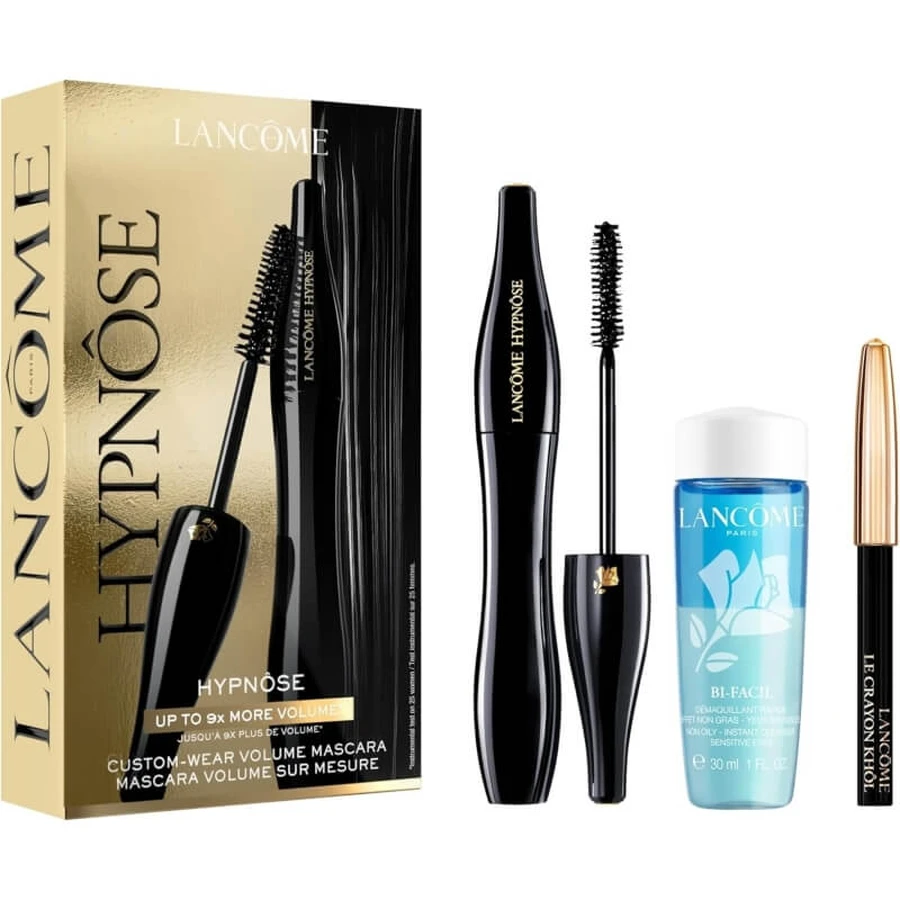 Lancôme Hypnose - Mascara n° 01 Noir + Le Crayon Khol n° 01 Noir + Démaquillant pour les yeux Bi-Facil