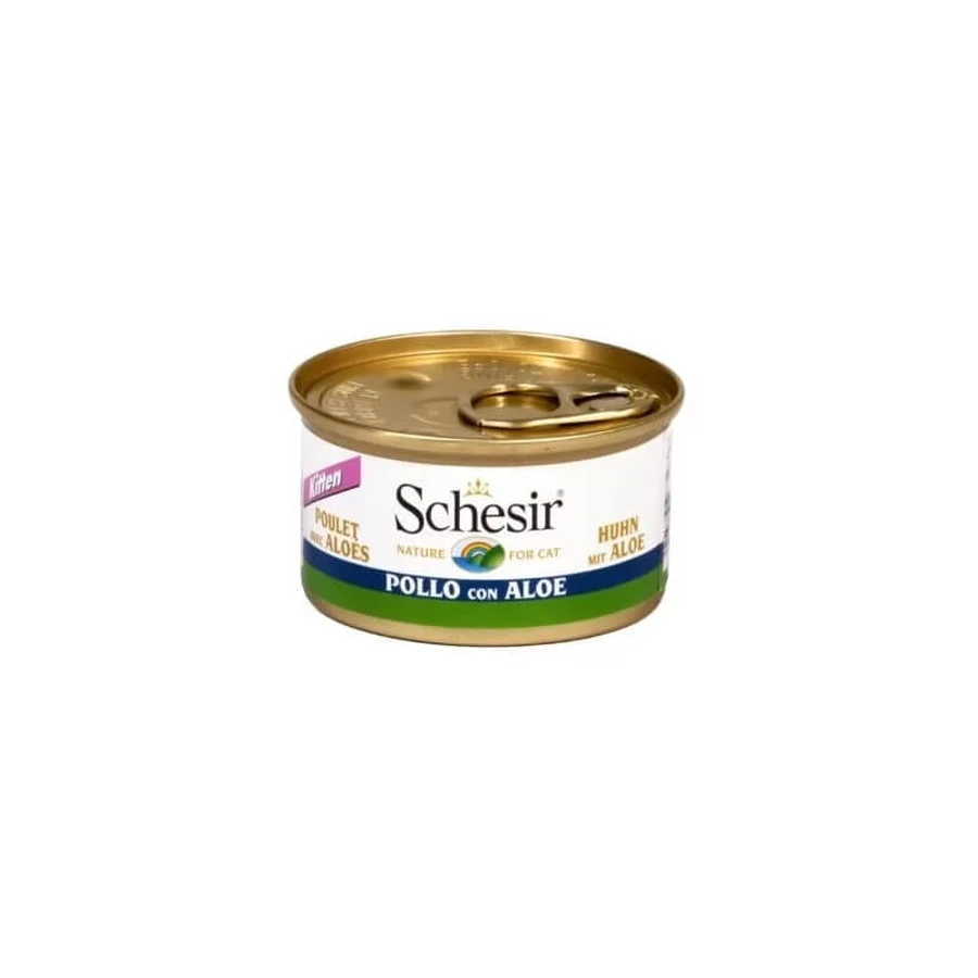 Schesir Kitten Kipreepjes met Aloë - Natvoer voor kittens, 85 g
