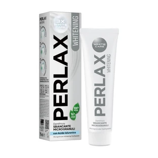 Perlax 3x White Care Zahnpasta zur Zahnaufhellung mit Mikrogranulat und Hyaluronsäure, 75 ml