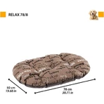Ferplast Relax 78 – pernă ovală din bumbac lavabilă pentru câini și pisici, cu motiv urban maro, 78 x 50 cm