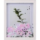 Out of the Blue: Silver Wooden Picture Frame with Flowers and Glitter, 13x18cm