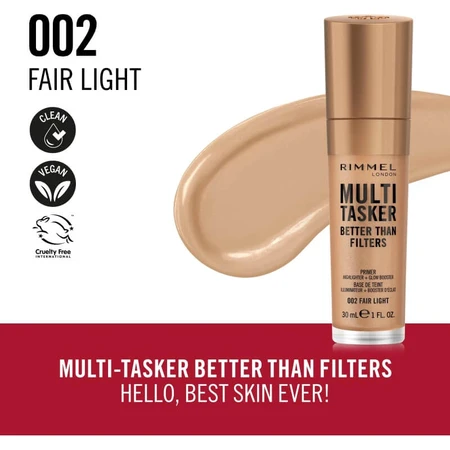 Rimmel Multi-Tasker Better Than Filters 3-in-1 – Primer, Glow Booster &amp; Highlighter nr. 002 Fair Light