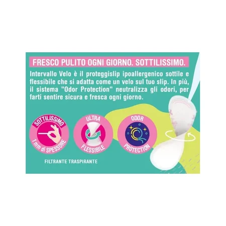 Lines Veil-collectie – 42 hypoallergene, geparfumeerde inlegdoekjes
