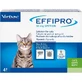 Virbac Effipro 50 mg Spot-On - 4 pipetas antiparasitarias para gatos (embalaje dañado)