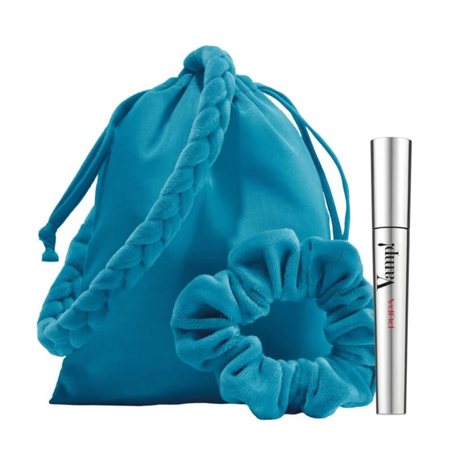 Kit « Pupa Vamp ! » : séduction, regard et style - Mascara Vamp ! Extra Black + bandeau + élastique à cheveux + pochette