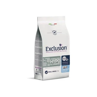 Exclusion Diet – formulă hidrolizată hipoalergenică pe bază de pește și amidon de porumb – hrană pentru câini adulți de talie mică, 2 kg